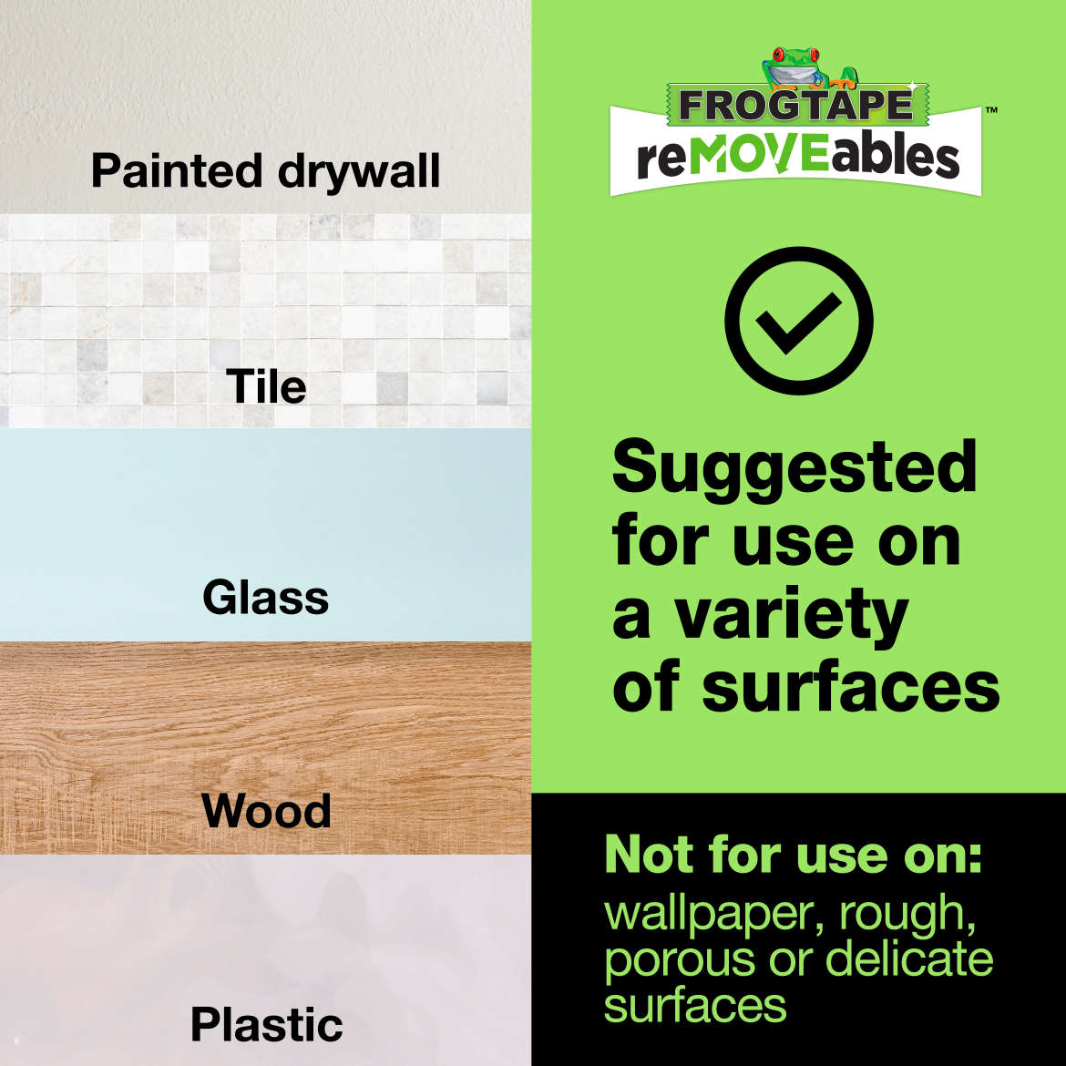 FrogTape reMOVEables™ Large Clear Picture Hanging Strips Application Image 5