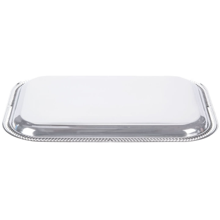 Large Odyssey rectangular serving tray with gold trim