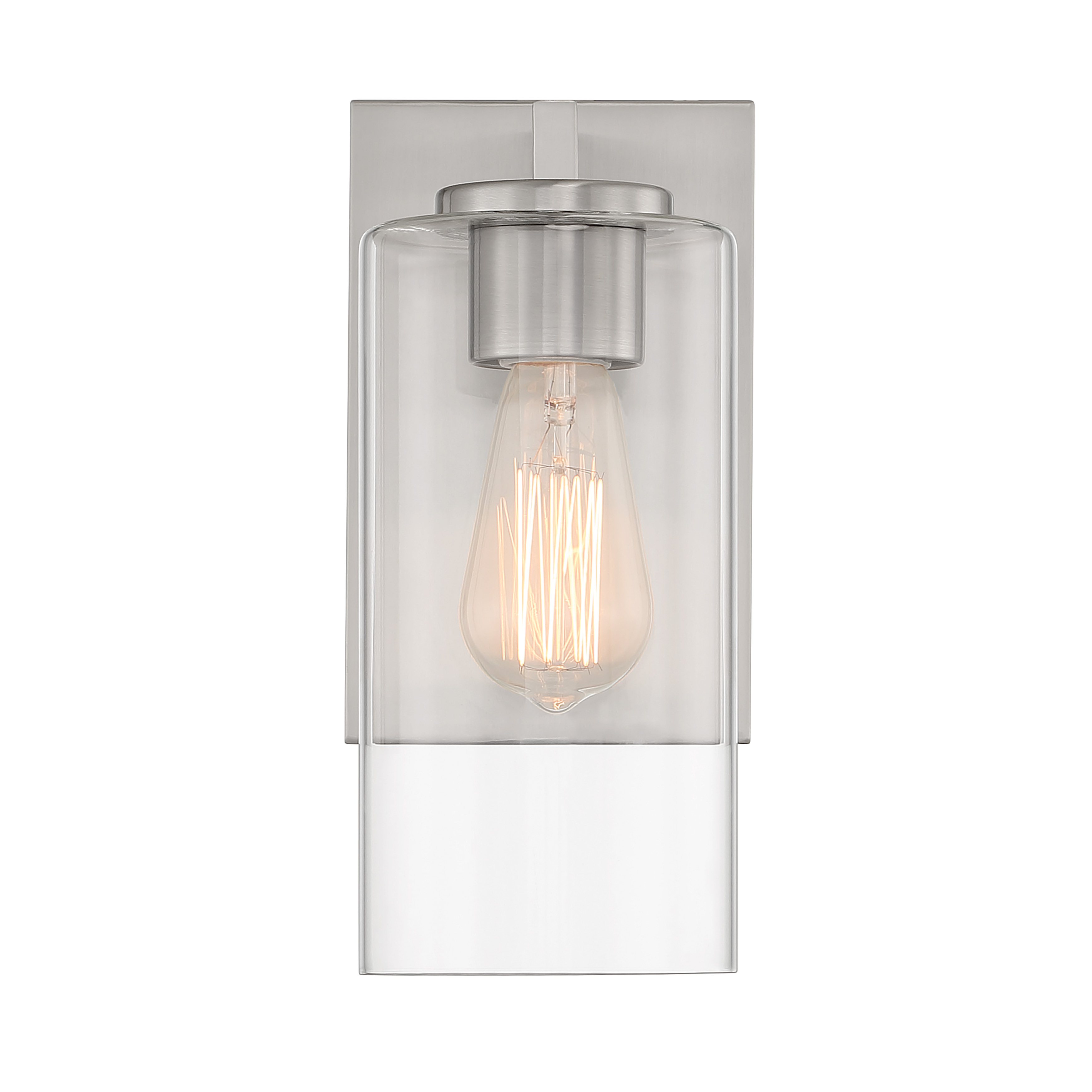 1 Light Bath in Brushed Nickel Finish with Clear Glass - alternate view