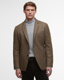 Blazer con motivo a spina di pesce Firth Moons Brown