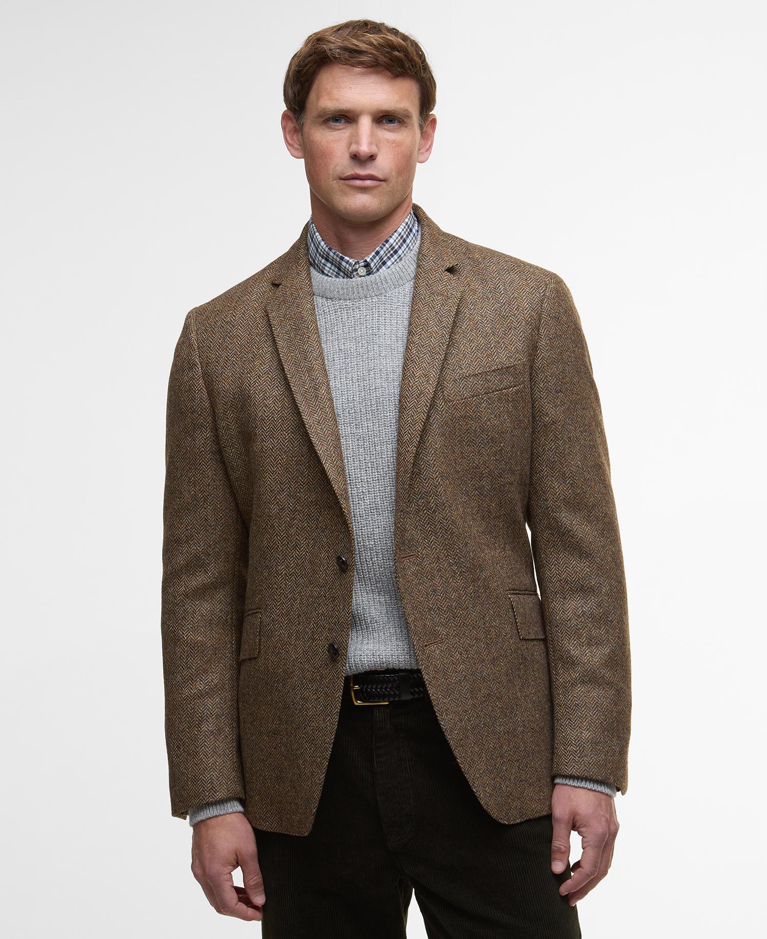 Blazer con motivo a spina di pesce Firth Moons image number 0