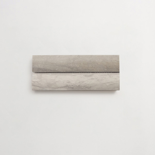 clé lapidary: sculpted shapes | cabochon short mosaic sheet | honed | alpaca grey | sample 