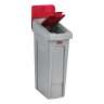 Rubbermaid Commercial, Slim Jim®, Closed Lid Insert, Rectangular, Resin, Red, Receptacle Lid