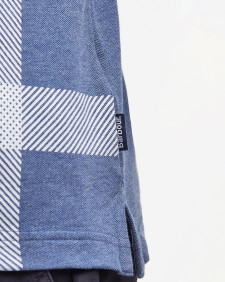 Blaine Tartan Short-Sleeved Polo Shirt Chambray