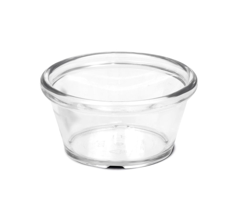Recipiente para salsas de PET transparente de 6 cm