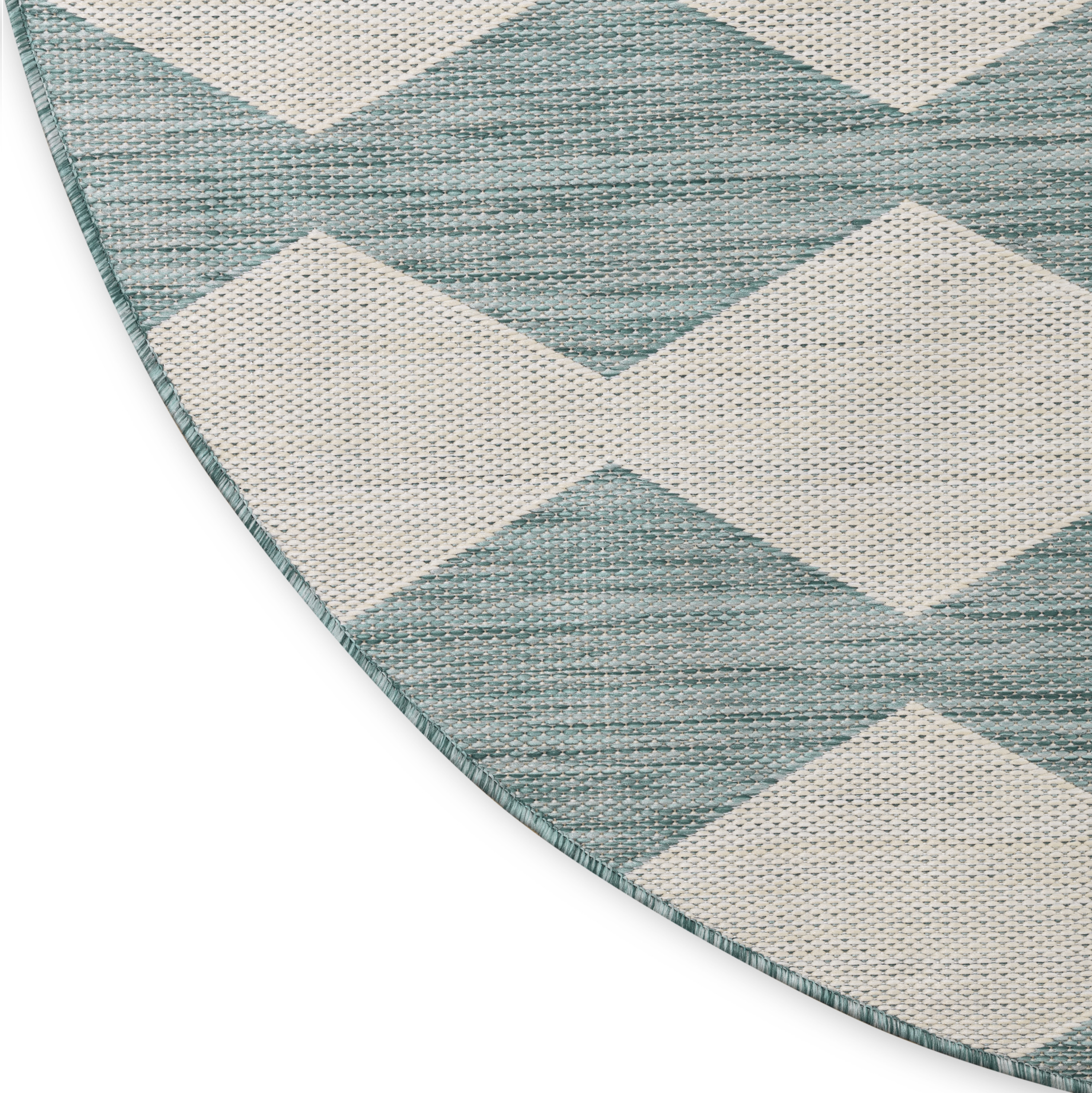 Nourison Positano 6' x Round Aqua Modern Rug
