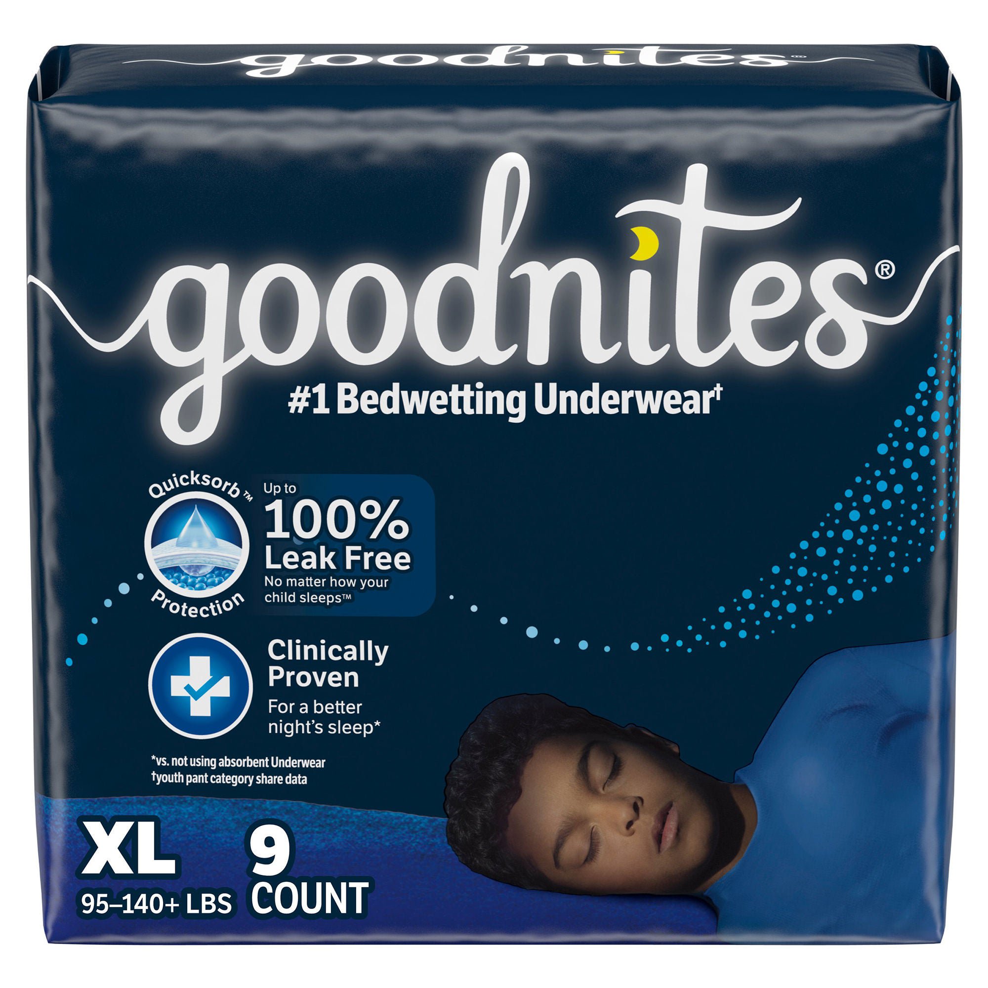 GoodNites® Bedwetting Underwear, Extra Large for Boys weighing 95 – 140 lbs.