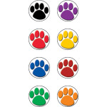 Teacher Created Resources&reg; Colorful Paw Prints Mini Stickers, 3/8", Pack of 528 TCR4819