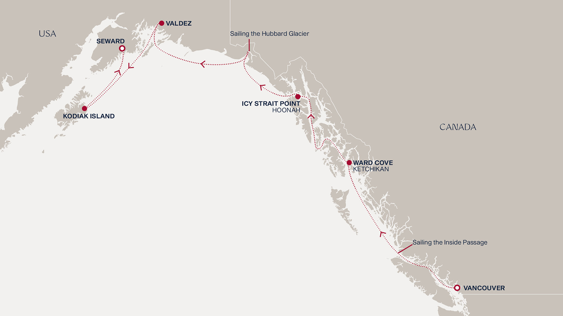 Itinerary map