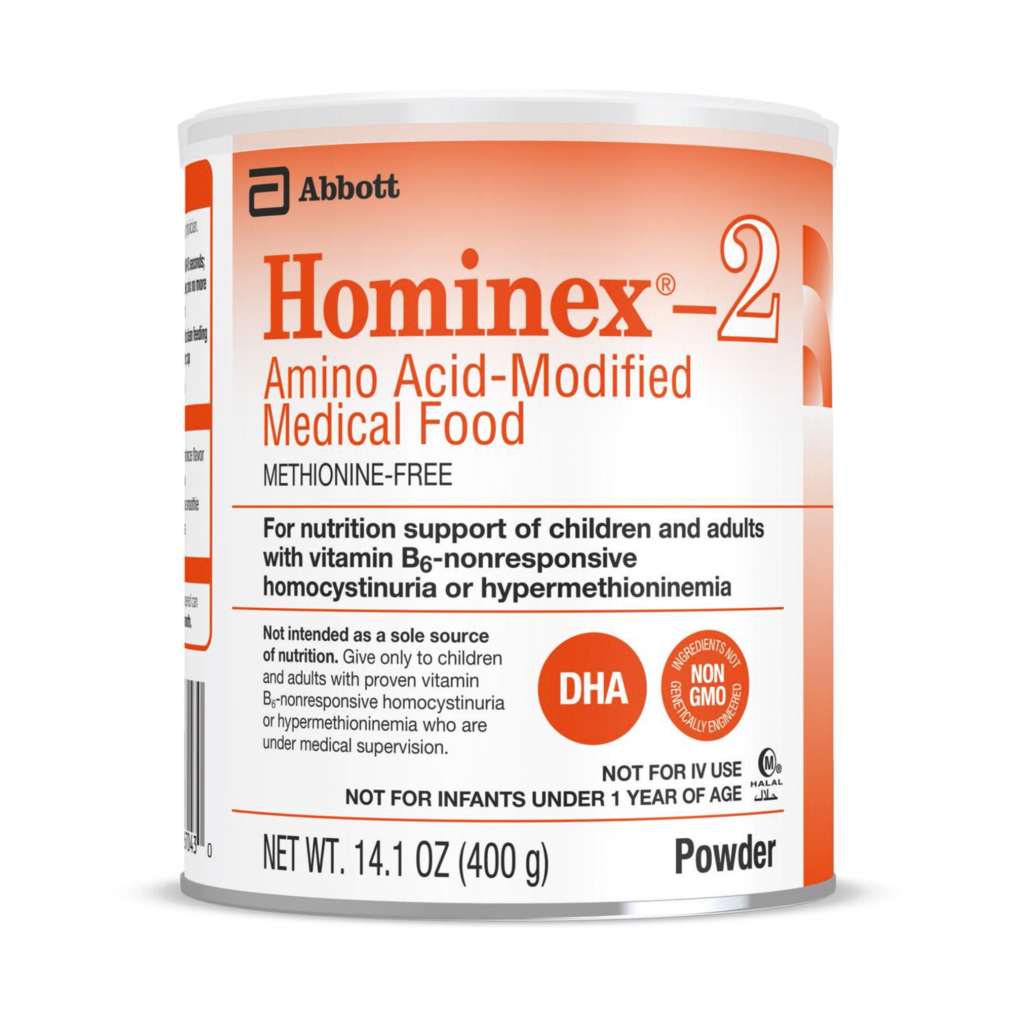 Hominex®-2 Food for Vitamin B-6–Nonresponsive Homocystinuria, Hypermethioninemia