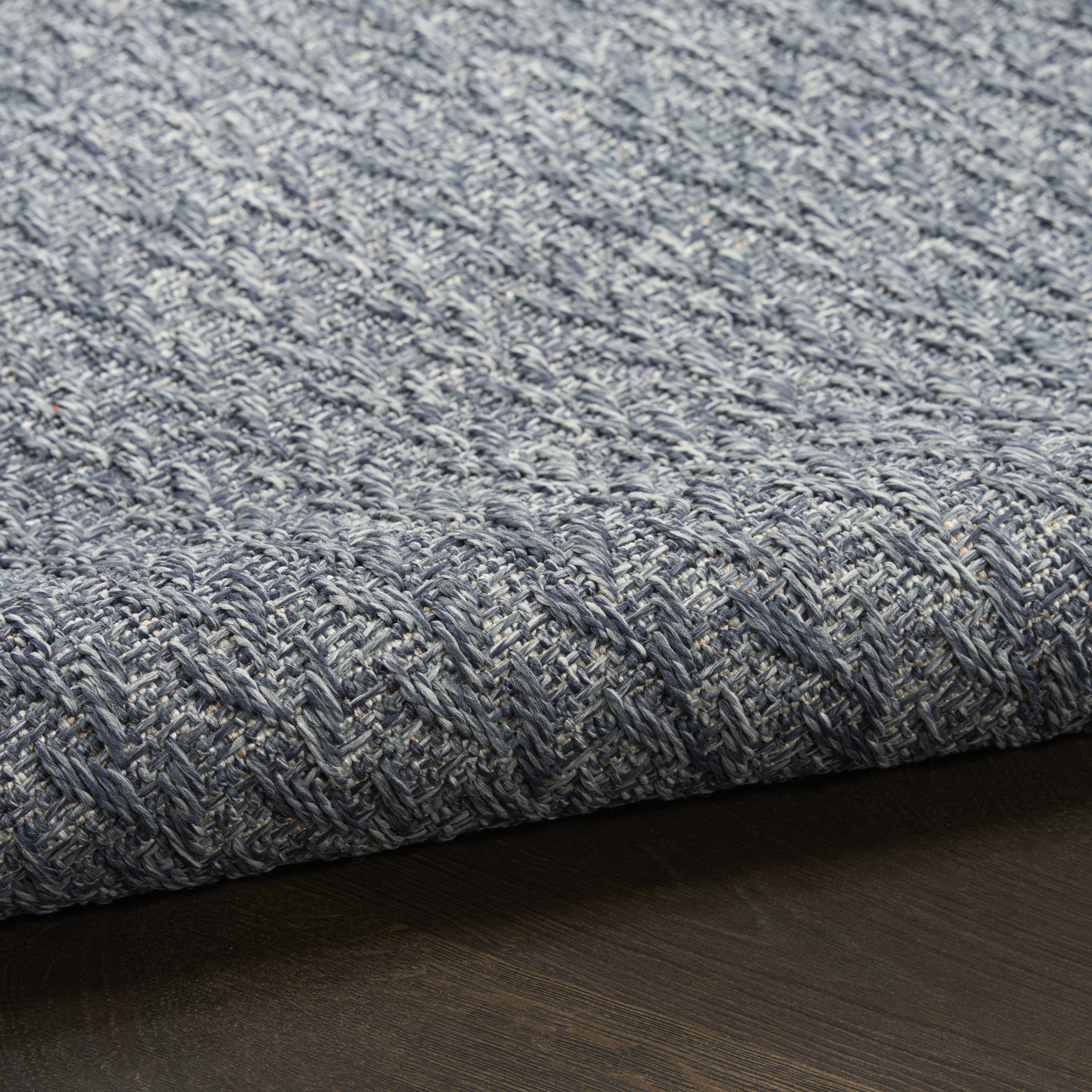 Nourison Tulum 8' x Round Denim Outdoor Rug