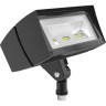 Rectangular LED Floodlight Die-Cast Aluminum Swivel Arm 18W 5000K Bronze