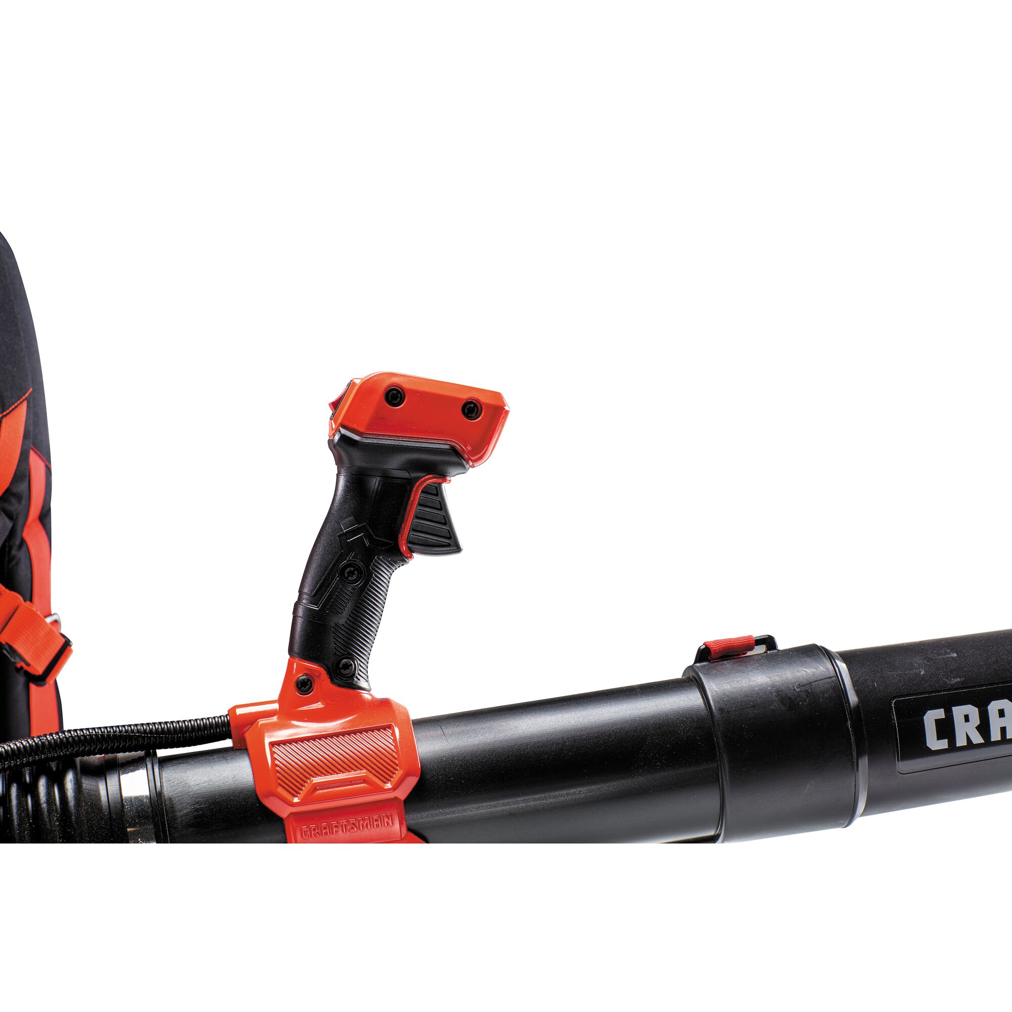 Easy pull start feature of 51 C C 2 cycle gas backpack leaf blower.
