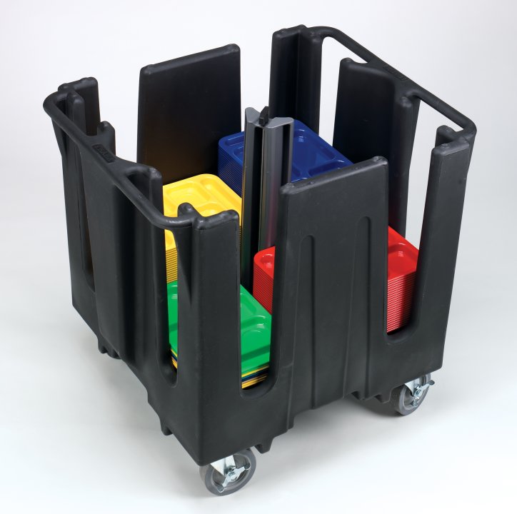 Traex® adjustable dish caddy for 4- to 8-inch square plates and bowls in black