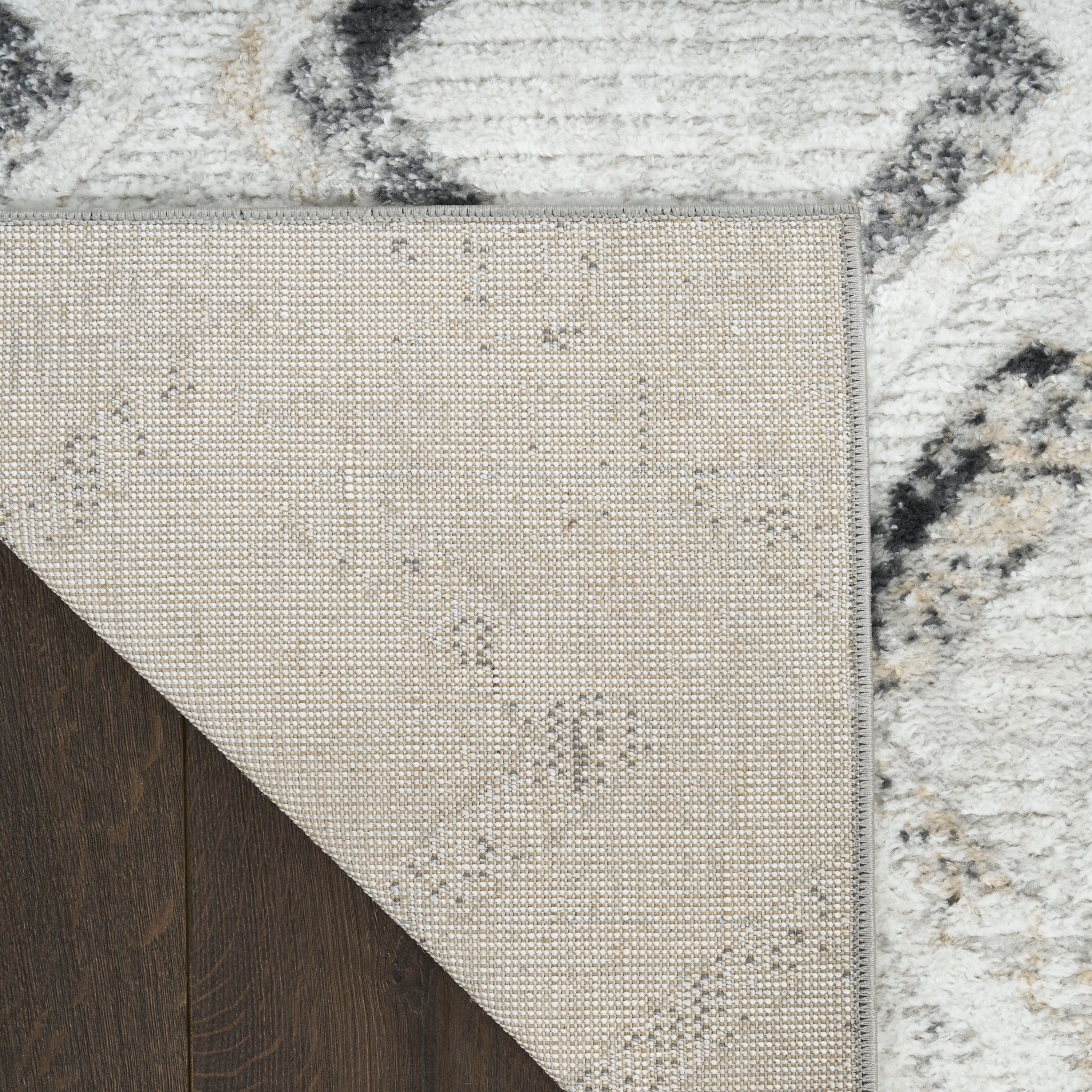Nourison Dekor 7'10" x 9'10" Grey Charcoal Modern Indoor Rug