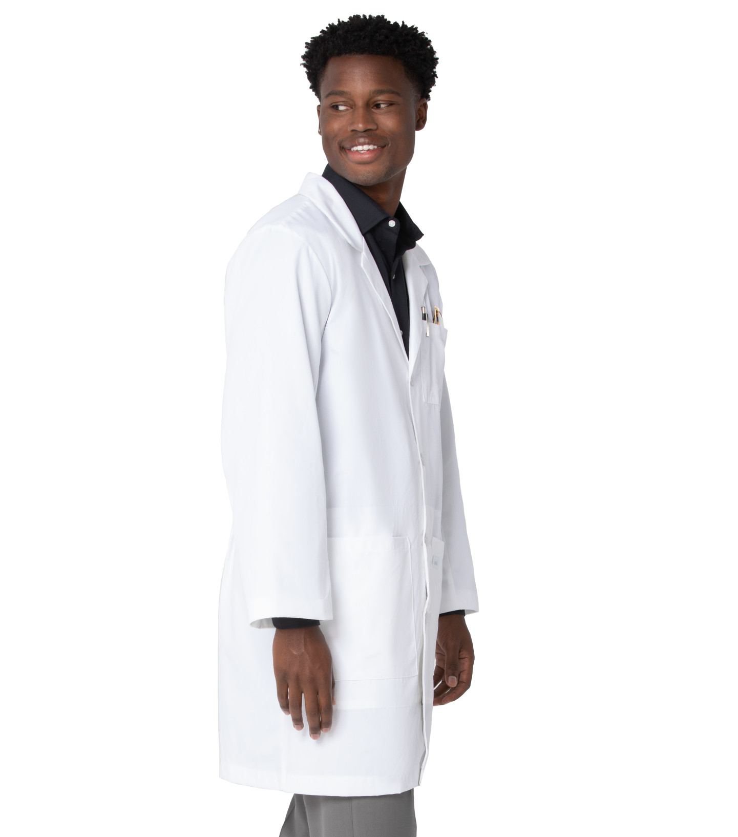 Landau Men's 5Pocket MidLength Notebook Lab Coat (3174) Landau Scrubs