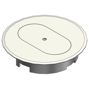 Non-Metallic Round Ivory Floor Box Cover