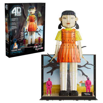 4D Build, Squid Game Young Hee Doll 3D Model Kit, Squid Game Collectibles & Desk Décor, Adult Puzzle, Building Toys, 193 Pieces, 3D Puzzles, Gift Ideas for Ages 12 & Up