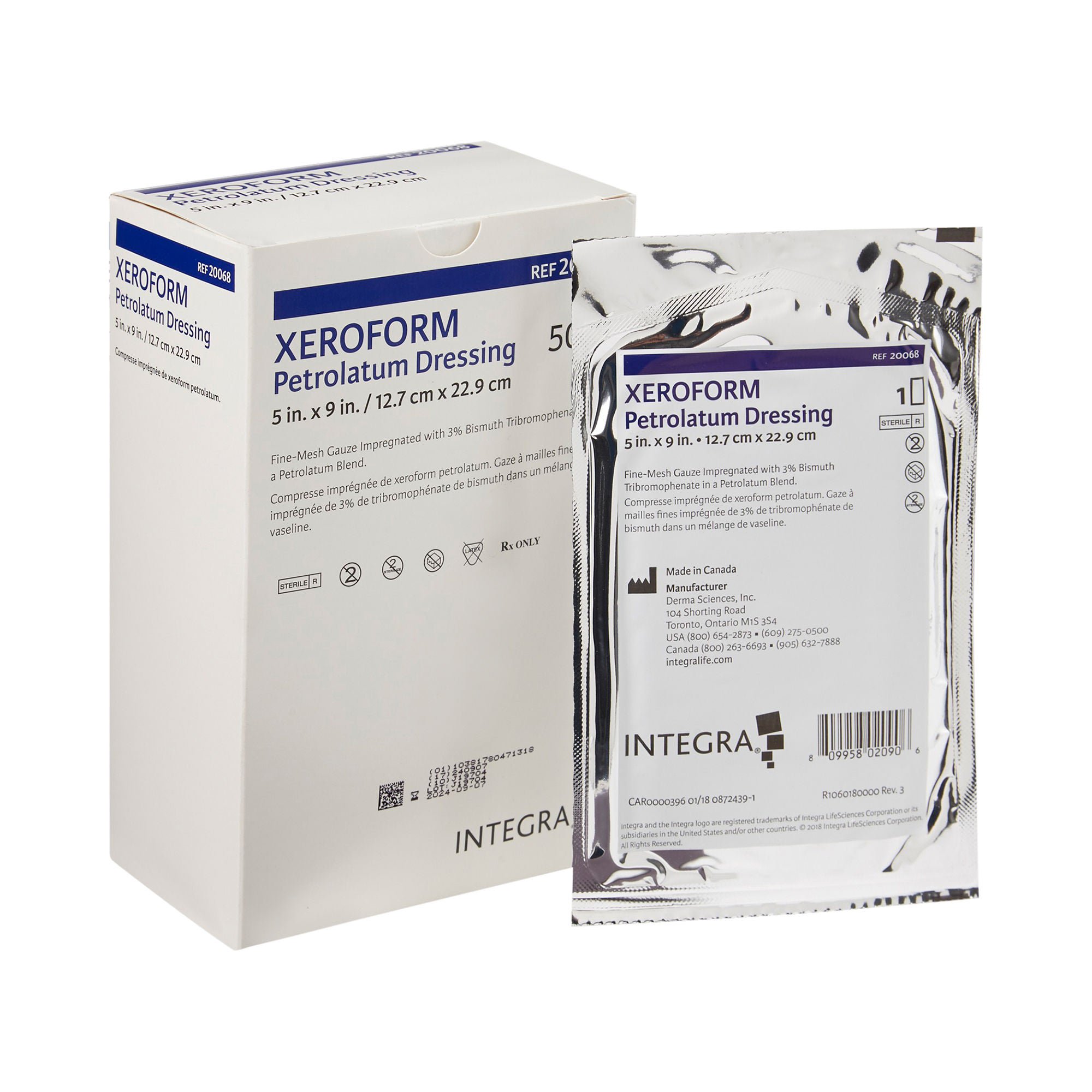 Xeroform Petrolatum Impregnated Dressing, 5 x 9 Inch