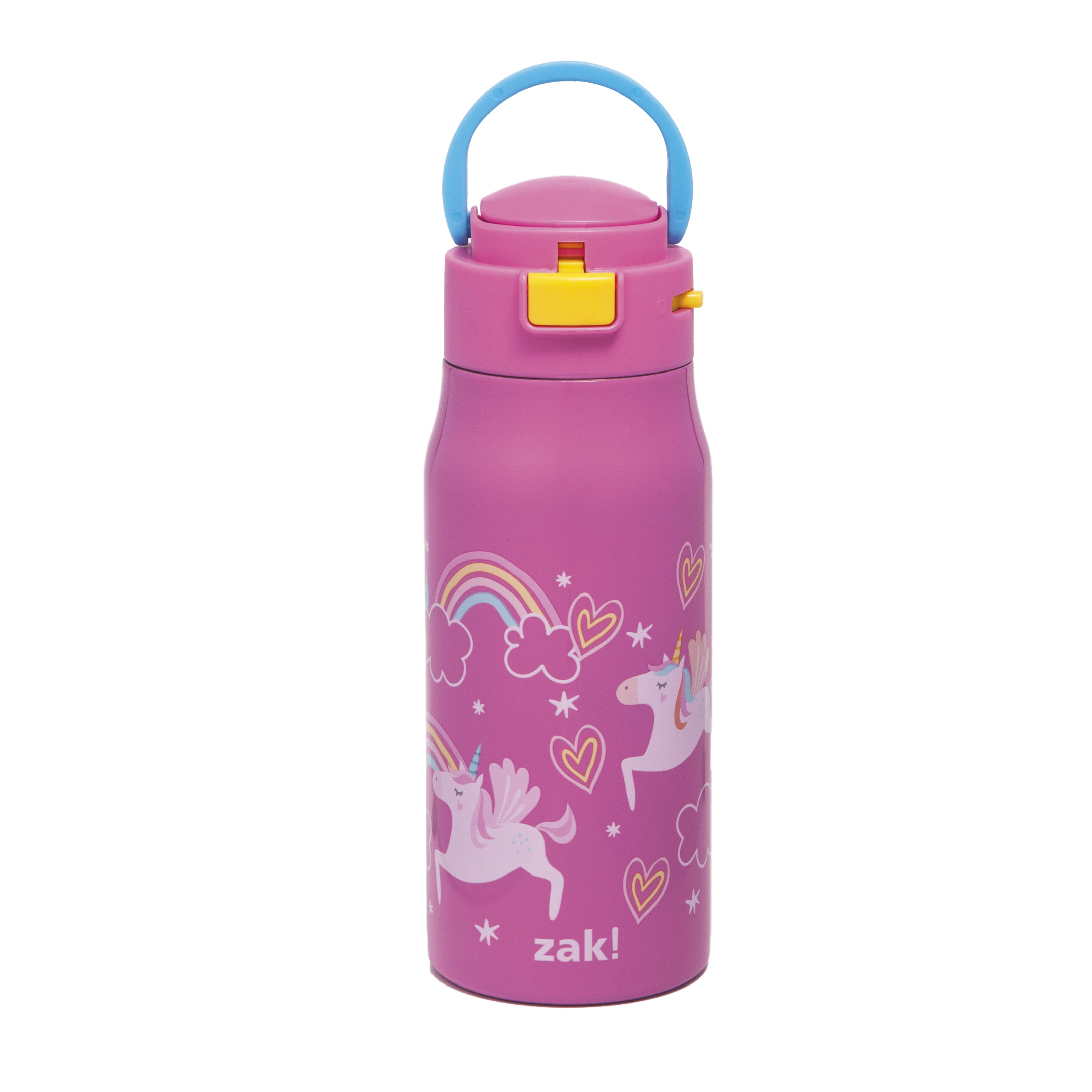 Zak Hydration 13.5 ounce Mesa Double Wall Insulated Stainless Steel Water Bottle, Unicorns slideshow image 2