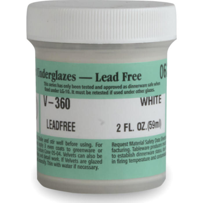 Velvet Underglaze, 2 oz, White V-360