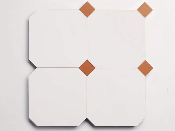 cement | pavimenti act I | paradiso white octagon + flowerpot bouchon (bundle)