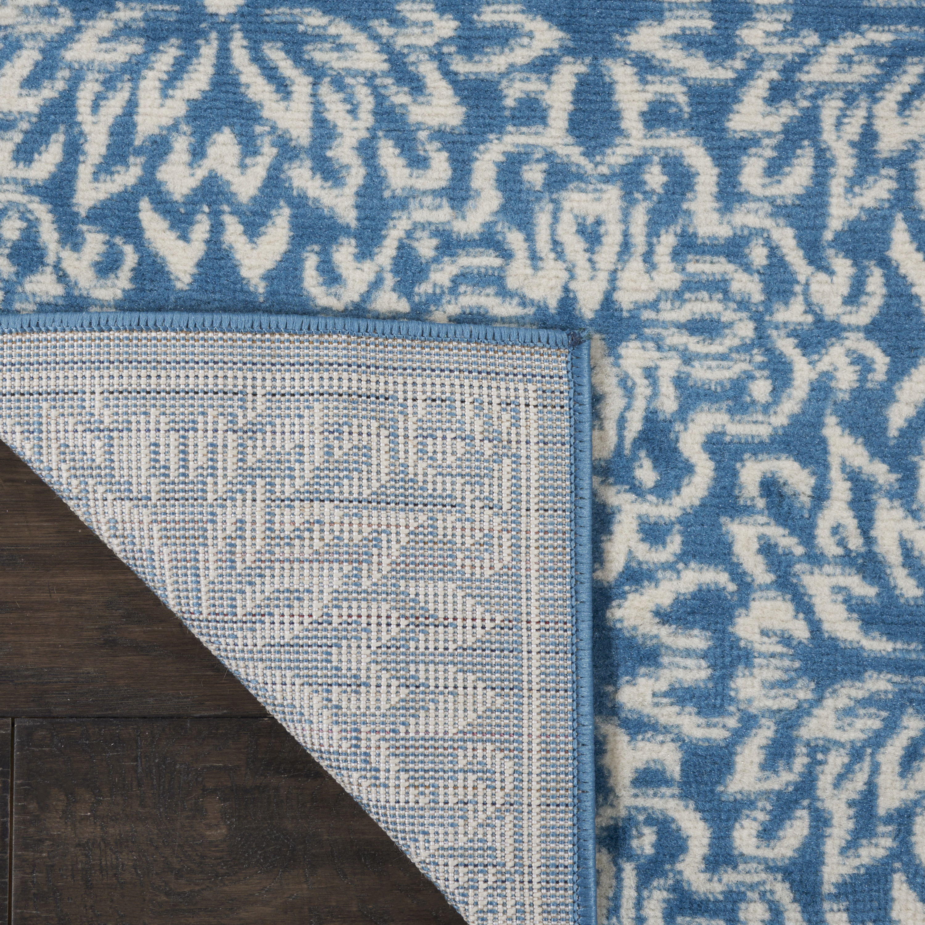Nourison Jubilant 2' x 4' Ivory Blue Farmhouse Indoor Rug