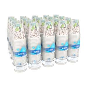 Dixie®, PerfecTouch WiseSize™ 12 oz Insulated Paper Hot Coffee Cups, Multicolor