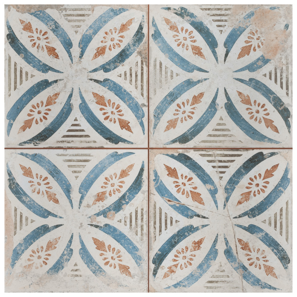 Kings Root Petal 17-5/8 in. x 17-5/8 in. Ceramic Floor and Wall Tile