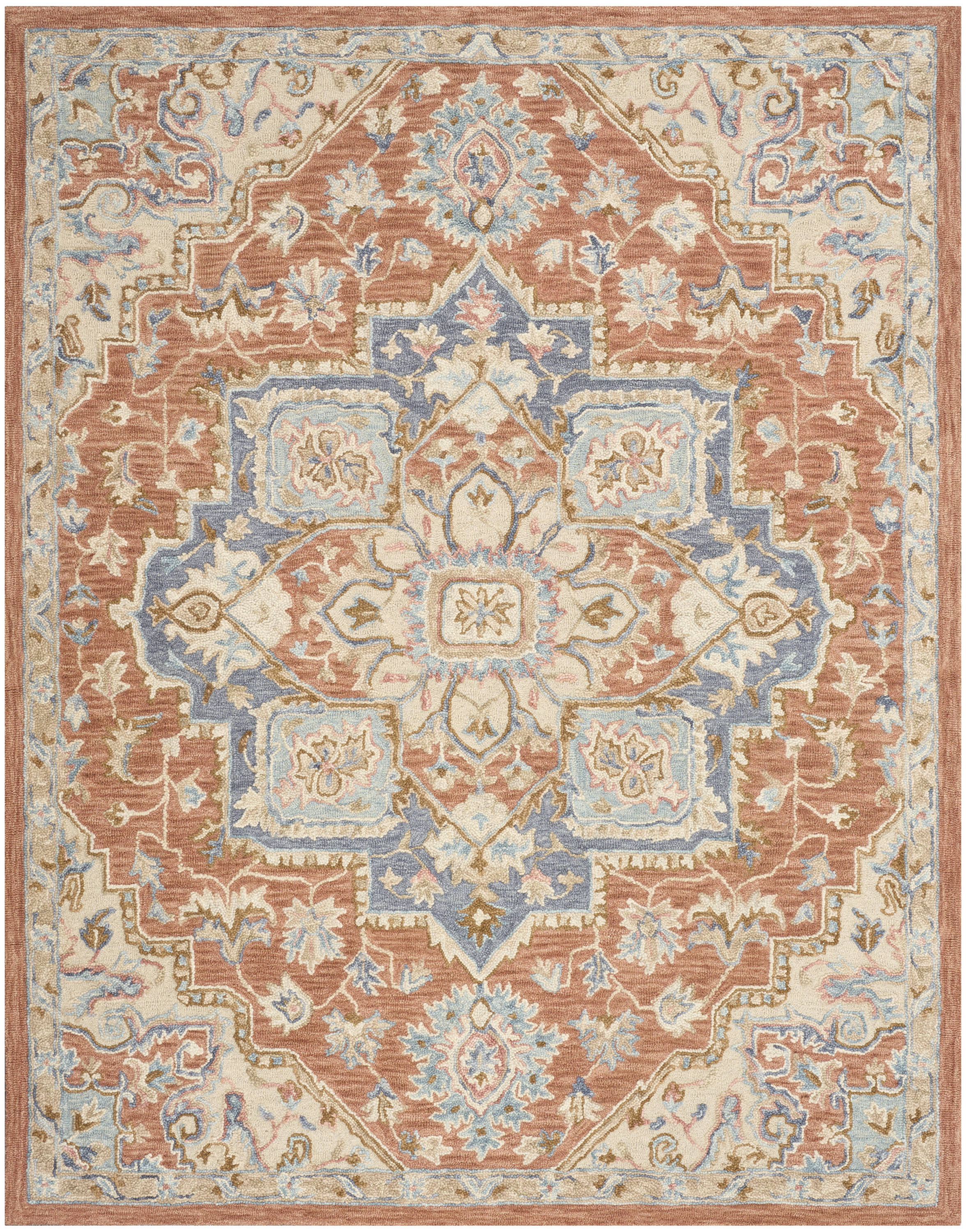 Nourison Maison 9'9" x 13'9" Rust Ivory Vintage Indoor Rug
