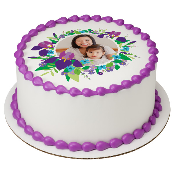 Blooming Iris PhotoCake® Edible Image® Frame