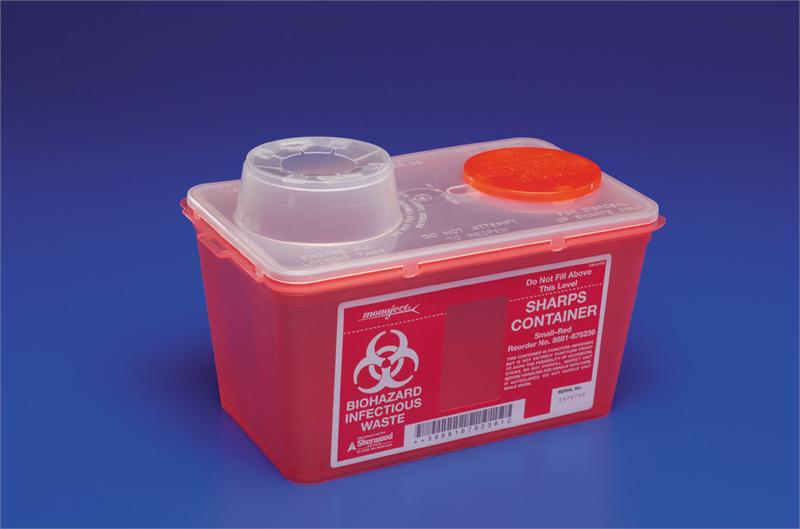 Monoject™ Multi-purpose Sharps Container, 3.5 Gallon, 6.75 x 17.7 x 10.5 Inch
