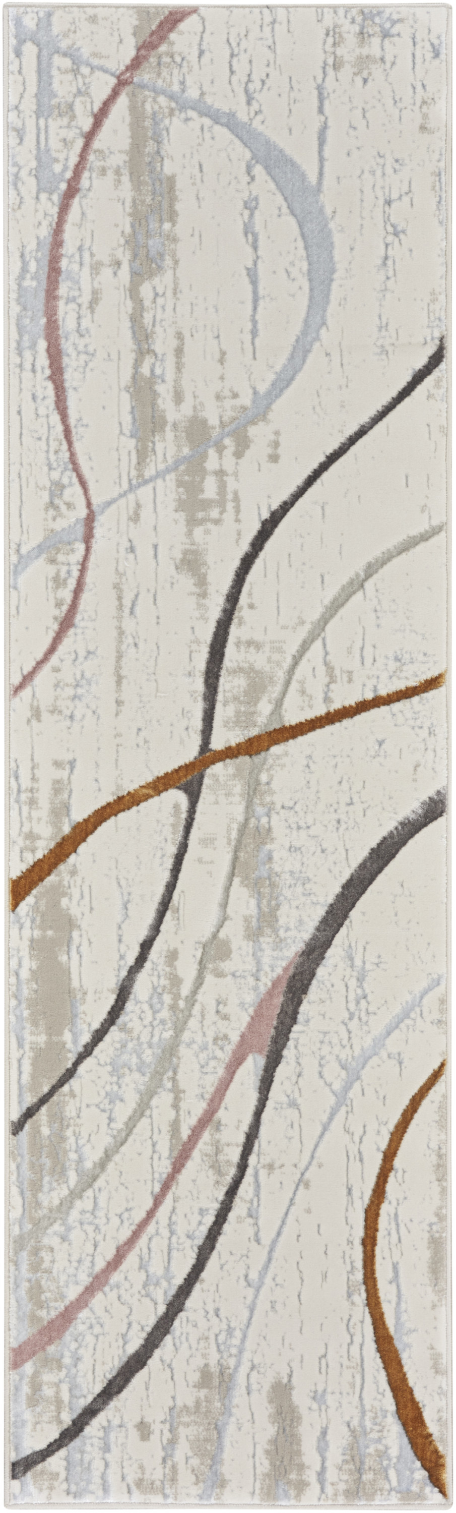 Nourison Glitz 2'3" x 7'6" Ivory Multicolor Modern Indoor Rug