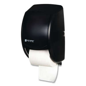 SAJR3500TBK, San Jamar, Duett, Standard Bath Tissue Dispenser, Black