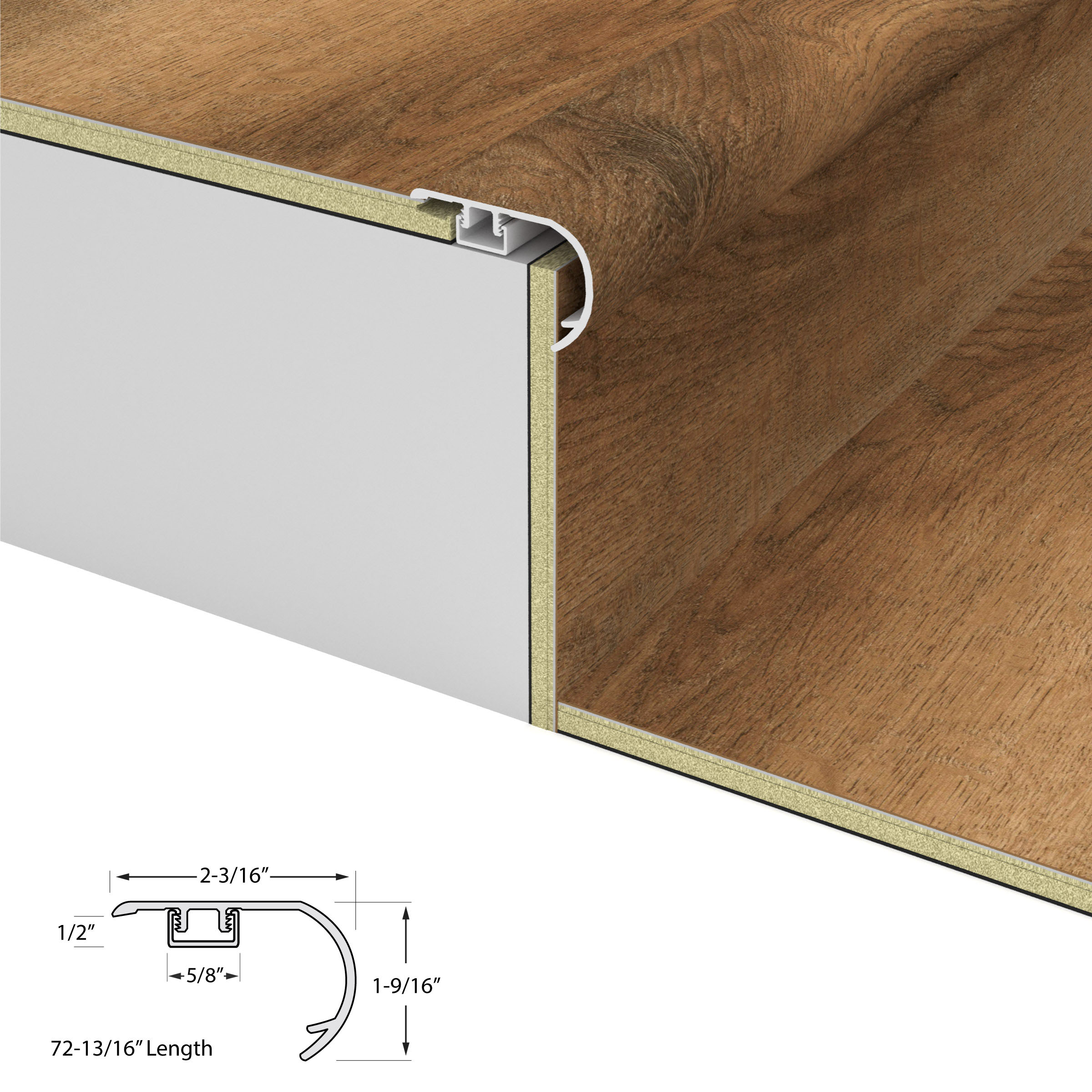 Outrigger Oak  Stair Nosing Overlap view 3