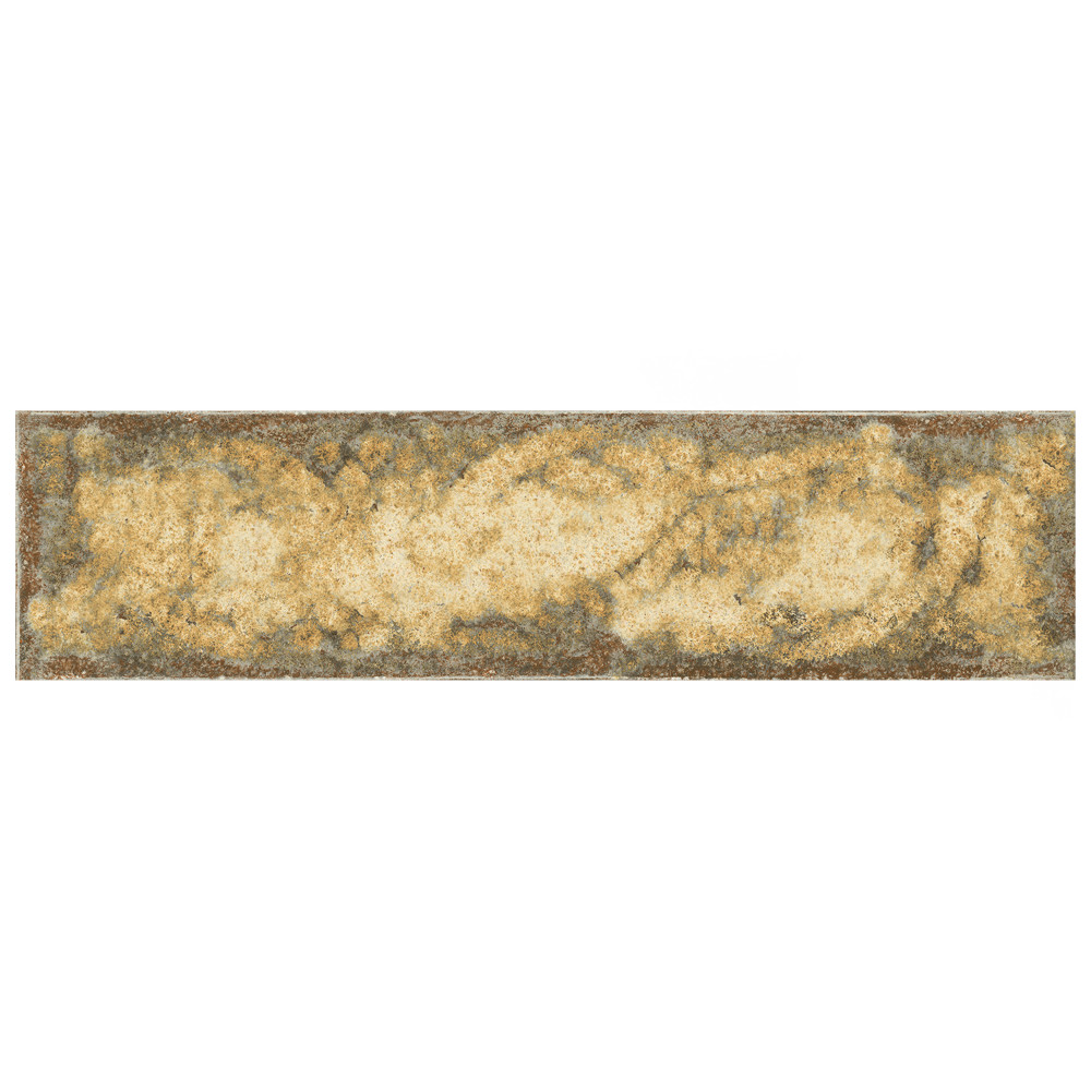 Gaudi React Brick Gold 2-3/8 in. x 9-3/4 in. Porcelain Floor and Wall Tile