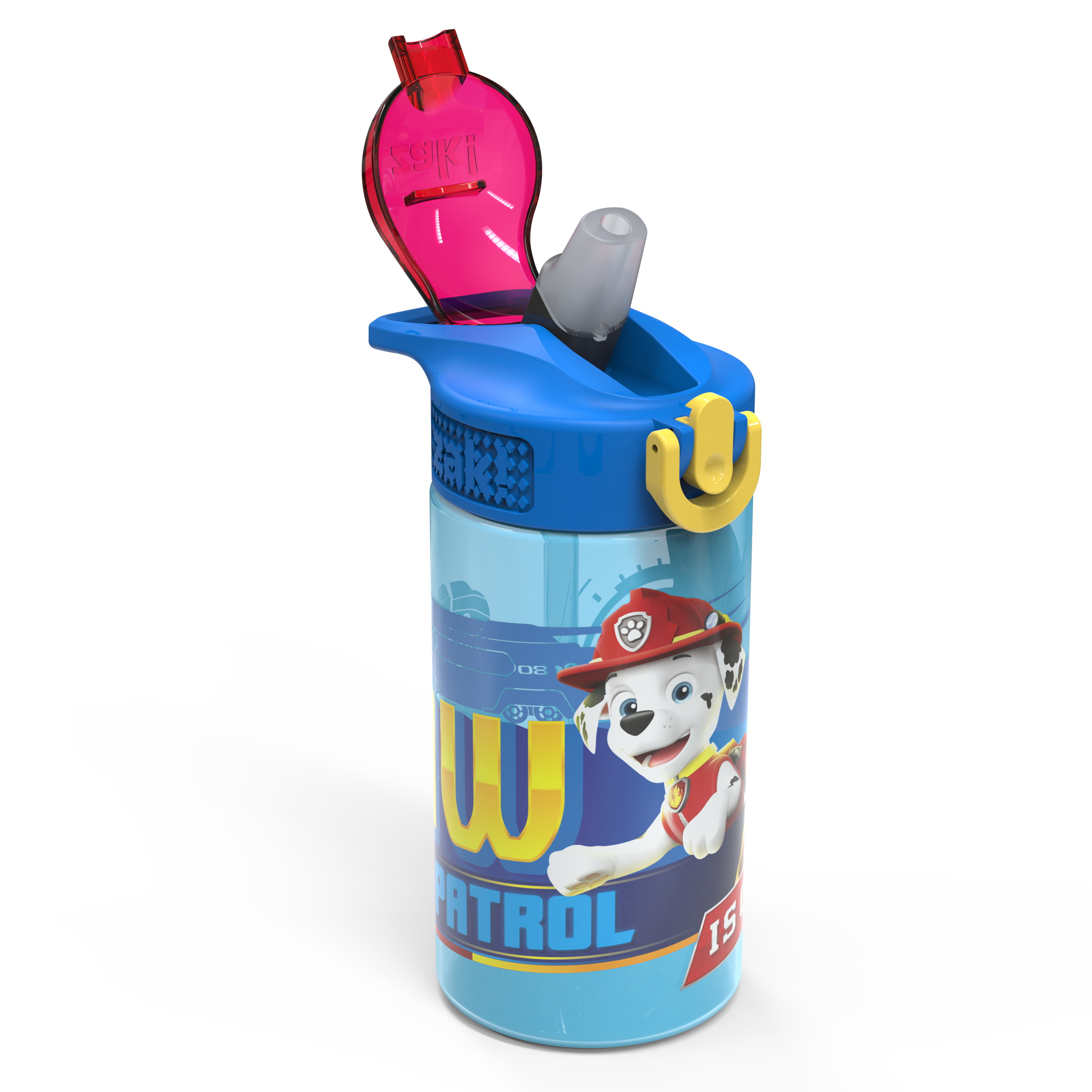 Paw Patrol 16 ounce Reusable Plastic Water Bottle with Straw, Marshall, 2-piece set slideshow image 6 Paw Patrol 16 ounce Reusable Plastic Water Bottle with Straw, Marshall, 2-piece set slideshow image 6