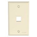 NetKey® Flush Mount Keystone Faceplate, 1-Port, Electric Ivory