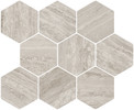 IN.CONTRO In Grey 11×13 Hexagon Mosaic Natural Rectified