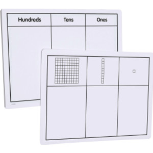 Write-On/Wipe-Off Base Ten Blocks, Set of 10