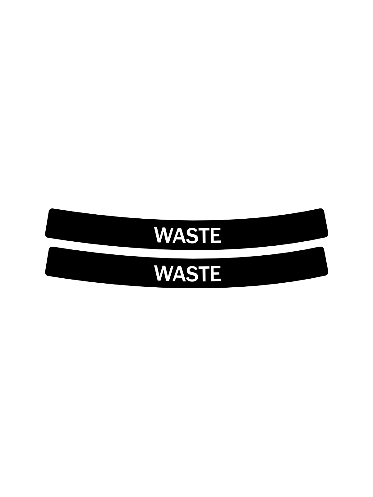 EVOLVE – Label – Ellipse – Waste – Full – Black-White