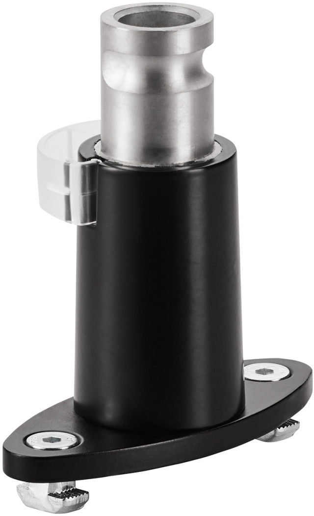 Mount a CLU monitor arm on a system rail.