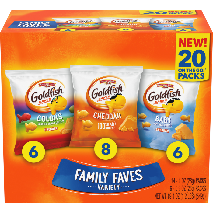 Family Faves Crackers Variety Pack, 20 count box
