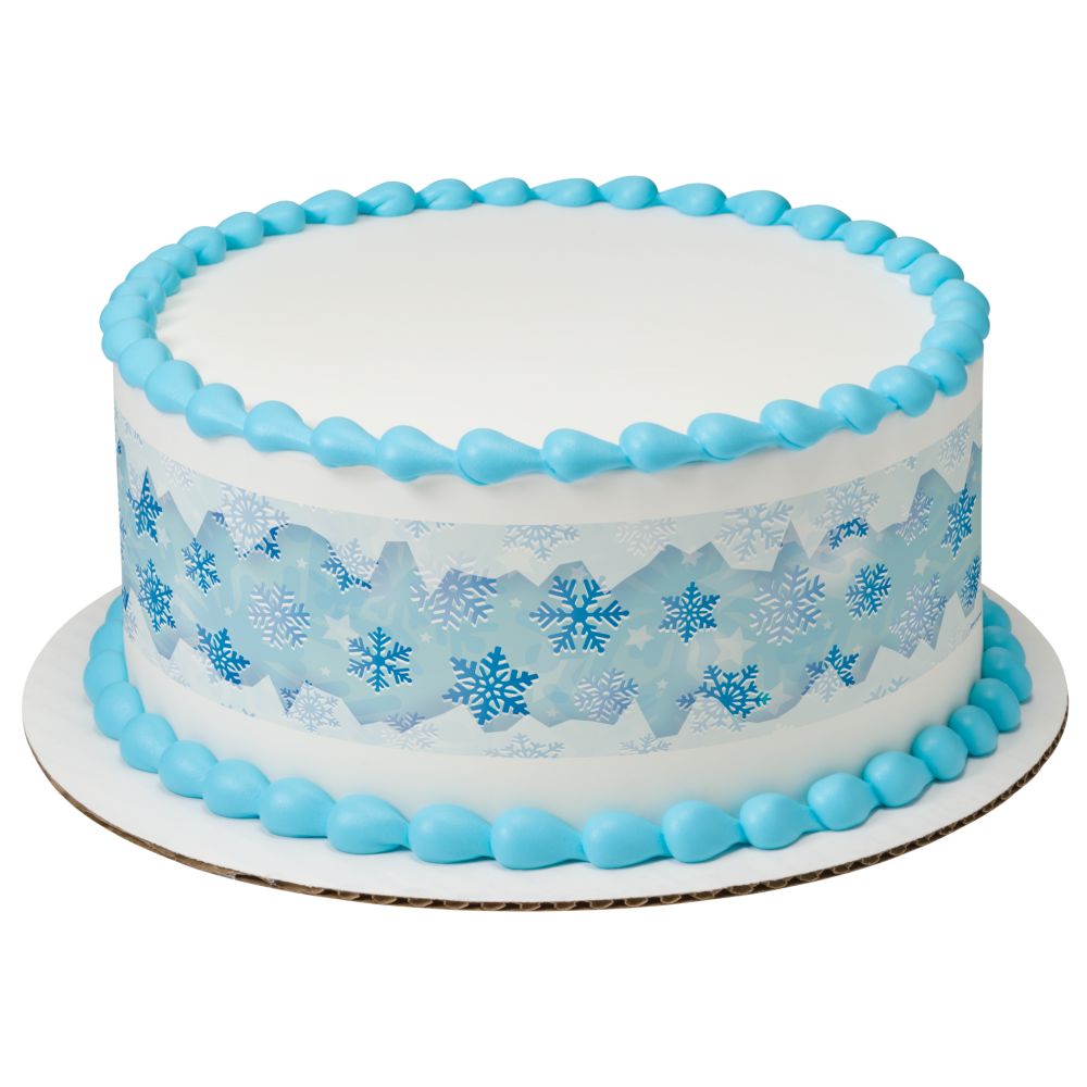 Image Cake Winterland Snowflakes