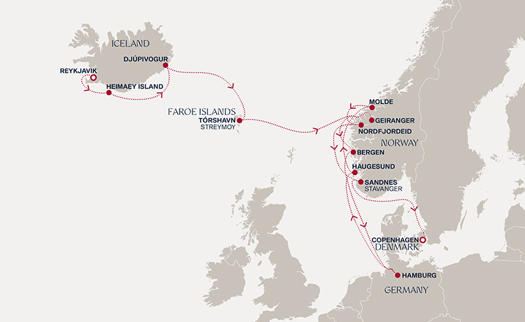 Itinerary map