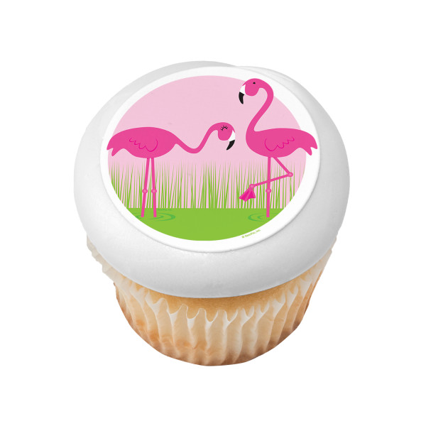 Pink Flamingos PhotoCake® Edible Image®
