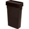 Carlisle, TrimLine, 23 gal, Polyethylene, Brown, Rectangle, Receptacle