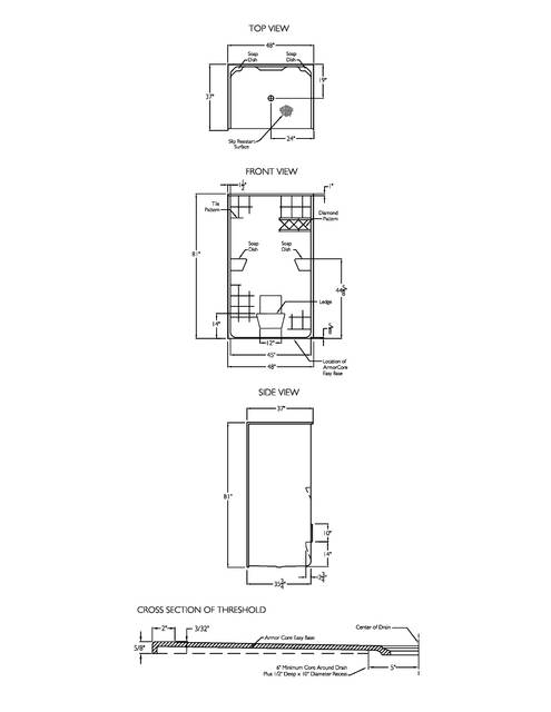 Technical Drawing — Cd Shower Tech Draw Xst 4836bf 5