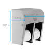 Georgia Pacific, Compact Quad® 4-roll High-capacity, Coreless Bath Tissue Dispenser, Stainless Steel