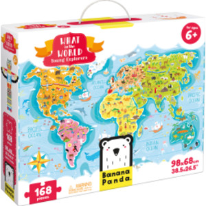 What in the World Young Explorers Jumbo Floor Puzzle, 168 Pieces, Age 6+